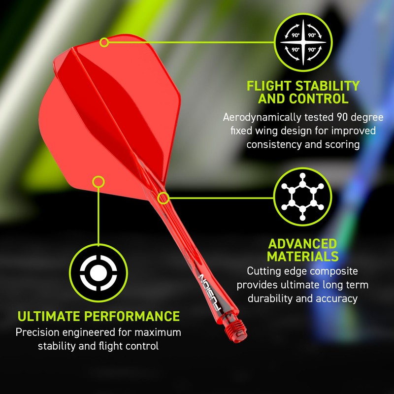 WINMAU Darts Fusion Integrated Flight & Shaft System - No.2