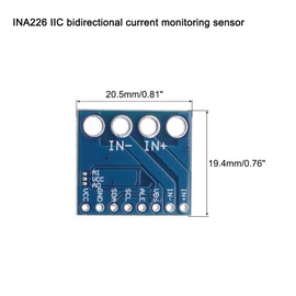 sourcing map 2 Sets INA226 I2C Bi-Directional Current Sensor DC Current Voltage Power Supply Monitor Breakout Board IIC Module Power Monitoring Sensor Module with Alarm Function