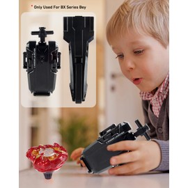 Desamvap Bey Battling Tops Blade Burst Launcher and Grip, BX String Launcher Left Right Spin String Launcher Grip DB Layer System Compatible with BX Bey Burst Series (Black)