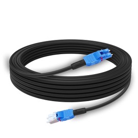 Lc to Lc Fiber Patch Cable Single Mode 75M/246FT, TPU Armored Outdoor Fiber Optic Cable 2 Core OS2 9/125um Duplex Fiber Optic Internet Cable OD-5mm,UPC Uniboot Lc Fiber Cable