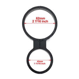 REARACE 1.75" x2.5" Shock Reservoir Mounting Clamp, Fit for Polaris RZR XP 1000, Compatible with 1 3/4" Roll Cage, 2 1/2" Reservoir