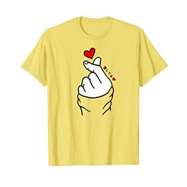 Finger Heart Simple and Cute Design with Kanji letters T-Shirt