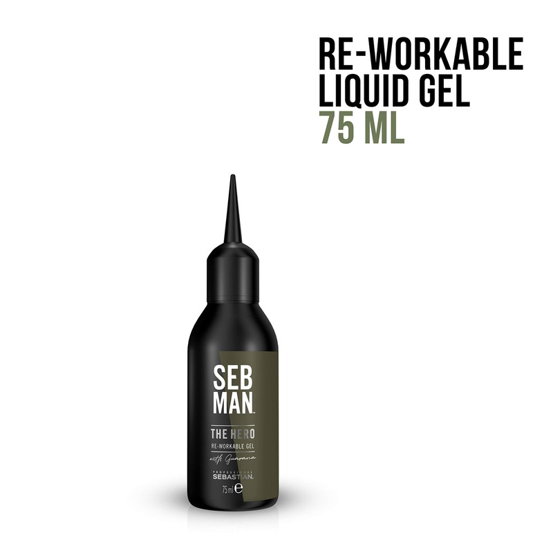 SEB MAN The Hero, Men's Re-Workable Gel, 2.5 oz.