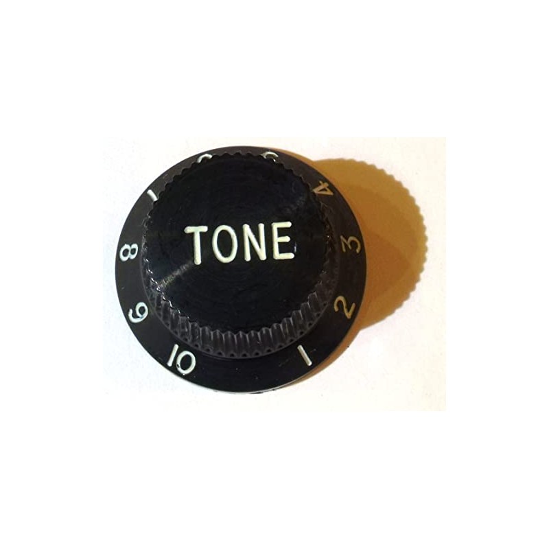 Black guitar control knobs 0-10 scale 2x tone + 1x