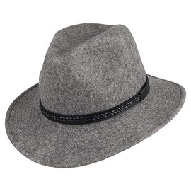 Tilley TWF1 Montana Wool Fedora Hat (Grey Mix, 7 5/8)