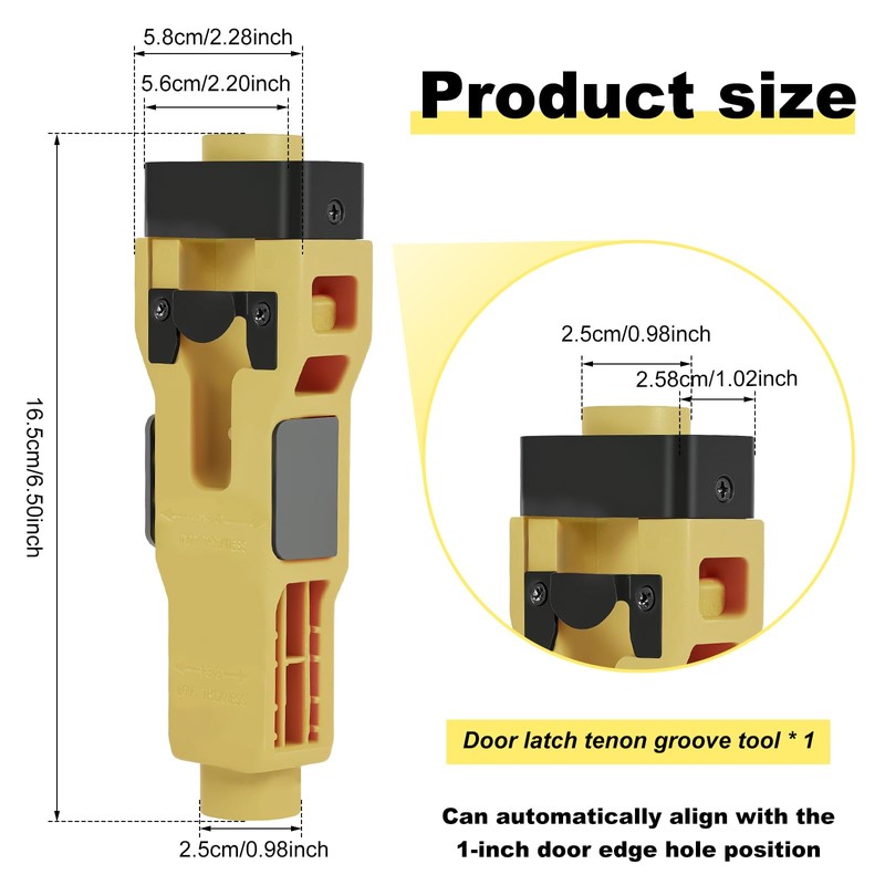 Door Latch Mortise Tool Impact Resistance Non Slip Textured Surface