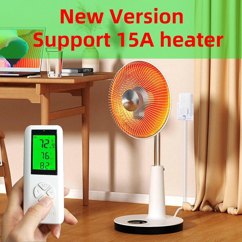 SENSTREE 15A Wireless Temperature Controller, Digital Plug-in Thermostat Outlet with