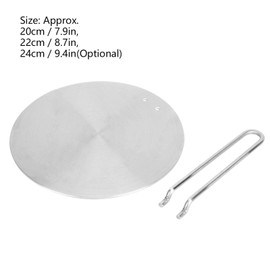 Fdit Stainless Steel Gas Stovetop Heat Diffuser Plate,Heat Diffuser Induction Plate for Electric Gas Stove Cooktop(24cm)