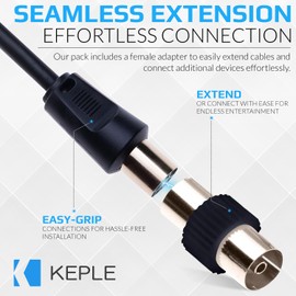 Antenna Cable Satellite Cable Receiver for Cable TV Recorder Satellite Bowl Resiver for Satellite Distributor Soundbar TV, HDTV, Radio, DVB-T, DVB-C, DVB-S, DVB-S2, FM, DAB, DAB+ Coaxial 5 m