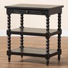 Baxton Studio Imogene End Table with Turned Legs, Black