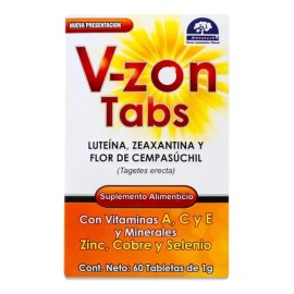 V Zon Tabs Luteina, Zeaxantina Y Flor De Cempasuchil, Vitami                                                                                          