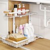 PXRACK 2 Pack Under Sink Organizer,Adjustable Height,2 Tier Pull Out