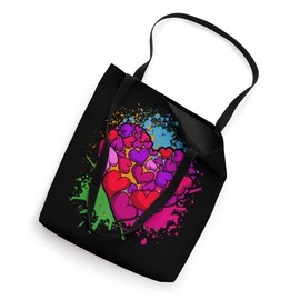 Love Colorful Heart Shape Elegant Heart Tote Bag