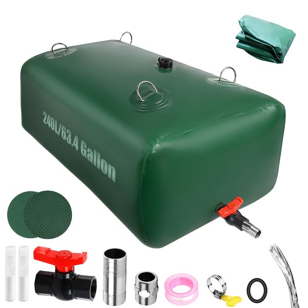 240 L/63.4 Gallon Water Storage Bladder, Foldable Portable Water Bladder