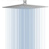 GGStudy High Pressure Square Shower Head 12 Inches Large Stainless