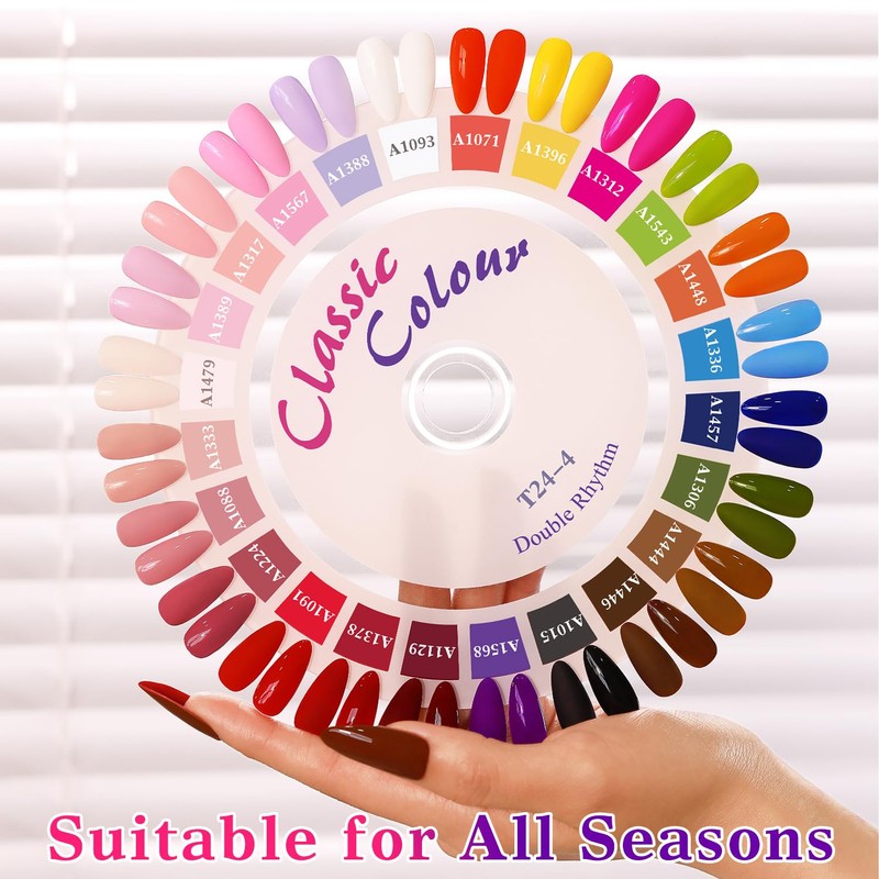 Double Rhythm 28Pcs 0.5Oz Gel Nail Polish Set Same Color