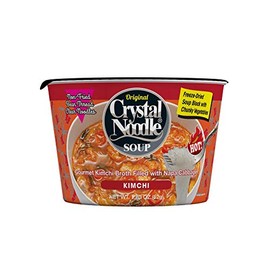 Crystal Noodles Soup Gourmet Kimchi Broth Filed with Napa Cabbage, 1.83 oz (Pack of 6)