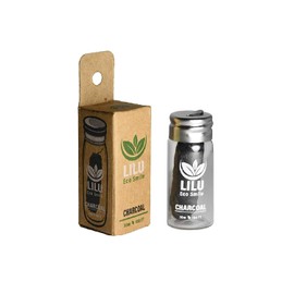 Organic Vegan Bamboo Charcoal Dental Floss in Reusable Glass Bottle | 100ft 33m | Eco-Friendly | Zero Wast