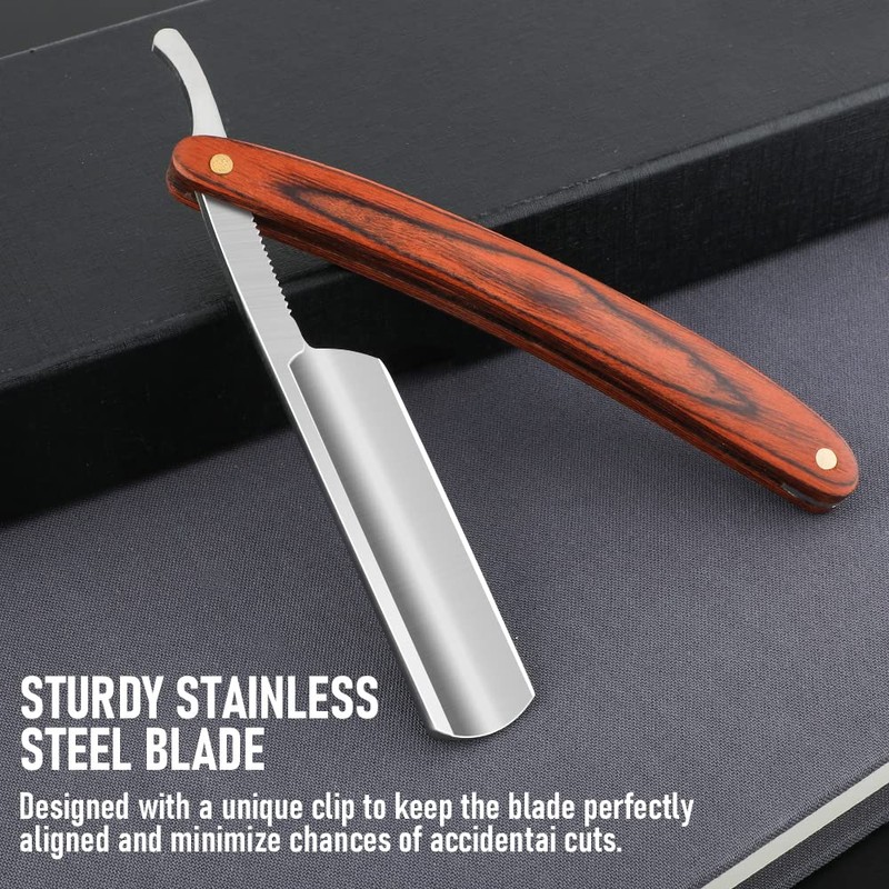 Straight Razor With Strope - Professional Straight Edge Barber Premium