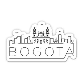 Squiddy Bogota Colombia Skyline - Vinyl Sticker Decal for Phone, Laptop, Water Bottle (3" Wide)