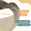 Sindra Invisible Wire Hair Extensions Ombre Blonde Human Hair Wire