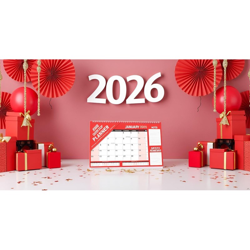 2026 LARGE STAND UP DESK TOP MONTH TO VIEW PLANNER