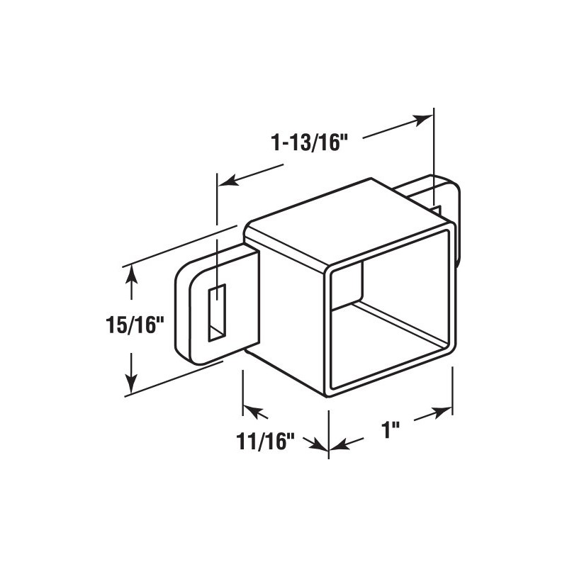 Prime-Line R 7143 Nylon Drawer Track Back Plate (2 Pack)