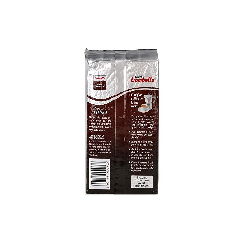 Trombetta Gusto Pieno Grinded Coffee, 1 Pound (Pack of 2)