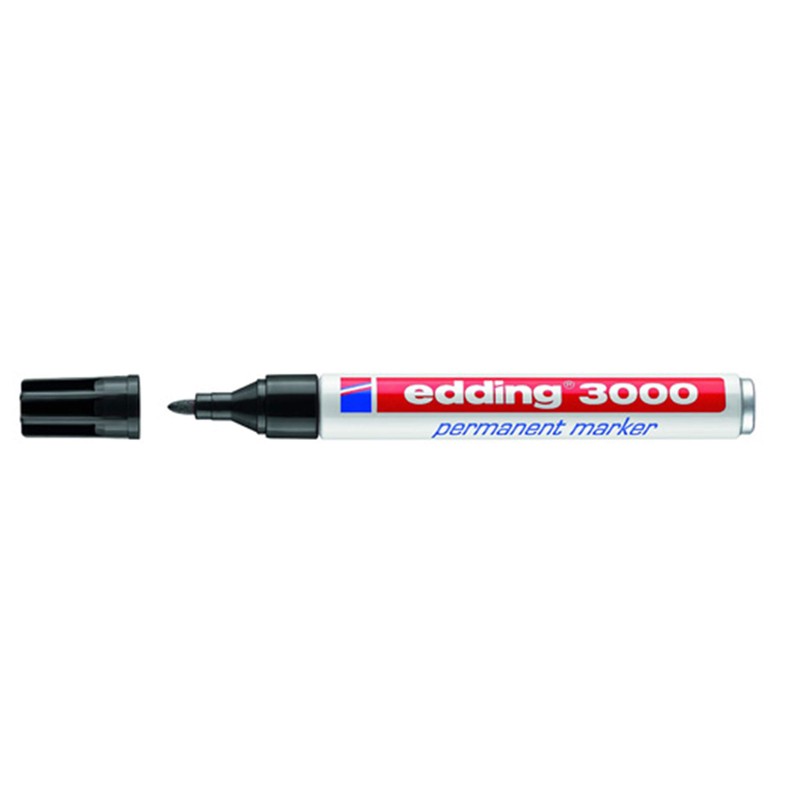 edding 3000 Permanent Markers 1.5-3mm Refillable (Pack of 20, Black)