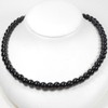 B-style Jet Necklace, Synthetic 0.3 inch (8 mm) Ball 16.5