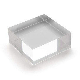 Acrylic Block 100 x 100 x 40 mm Transparent, All-Round Shiny Polished Side Edges/Acrylic/Acrylic Glass Zeigis