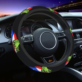 Puerto Rico Steering Wheel Cover for Women Men Anti-Slip Breathable and Sweat Absorption Universal Cute Steering Wheel Protector Car Accessories