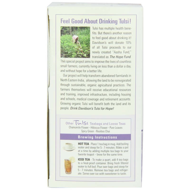 Davidson's Organics, Tulsi Signature Spice, 25-count Tea Bags, Pack of