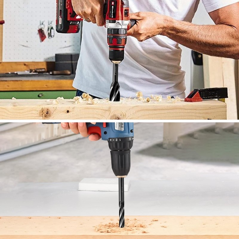 CRLITSIY Wood Drill Bit Set with Impact Wrench Adapter, Hexagonal