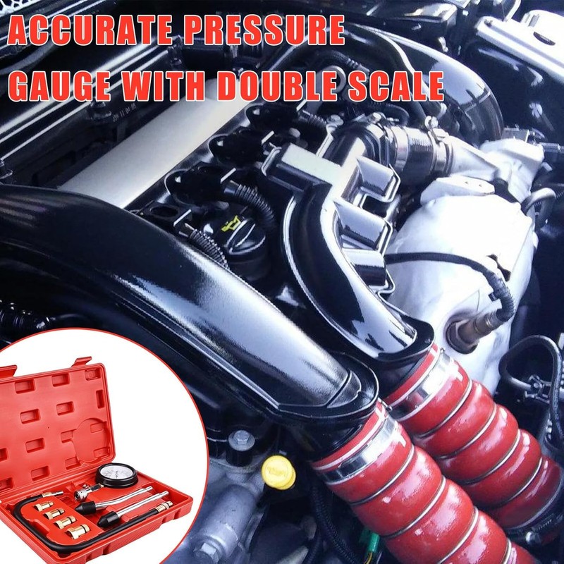 Compression Tester Set: Compression Tester Kit Compression Gauge Spark Plug