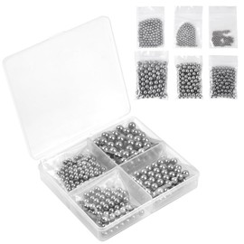 Ball Bearings 610 Pcs 6 Size Assorted Loose Bearing Balls 3/32" 1/8" 5/32" 3/16" 7/32" and 1/4" Small Bearing Balls Steel Ball