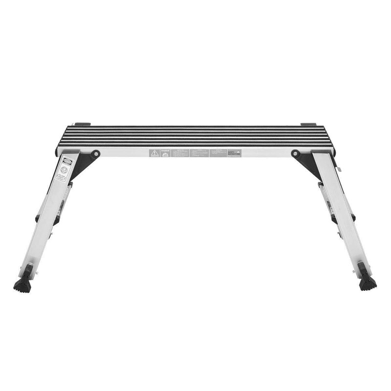 Giantex Aluminum Platform Non-Slip Folding Work Bench Drywall Stool Ladder