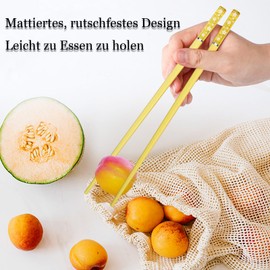 5 Pairs of Chopsticks for Eating, Sushi Chopsticks, 24 cm, Sakura Amber, Chopsticks, Chinese Chopsticks, Fibreglass, Non-Slip, Dishwasher-Safe, Reusable