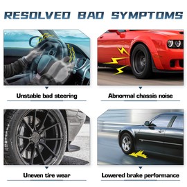 2-4" Front Upper Control Arms with Ball Joint for Toyota Tacoma 2005-2022, Adaption 2-4" Lift Suspension Kit Adjustable Control Arm, Replacement Factory Suspension Arms 2 PCS