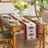 ASANMEYO Linen Red Christmas Table Runner 72 Inches Long Seasonal