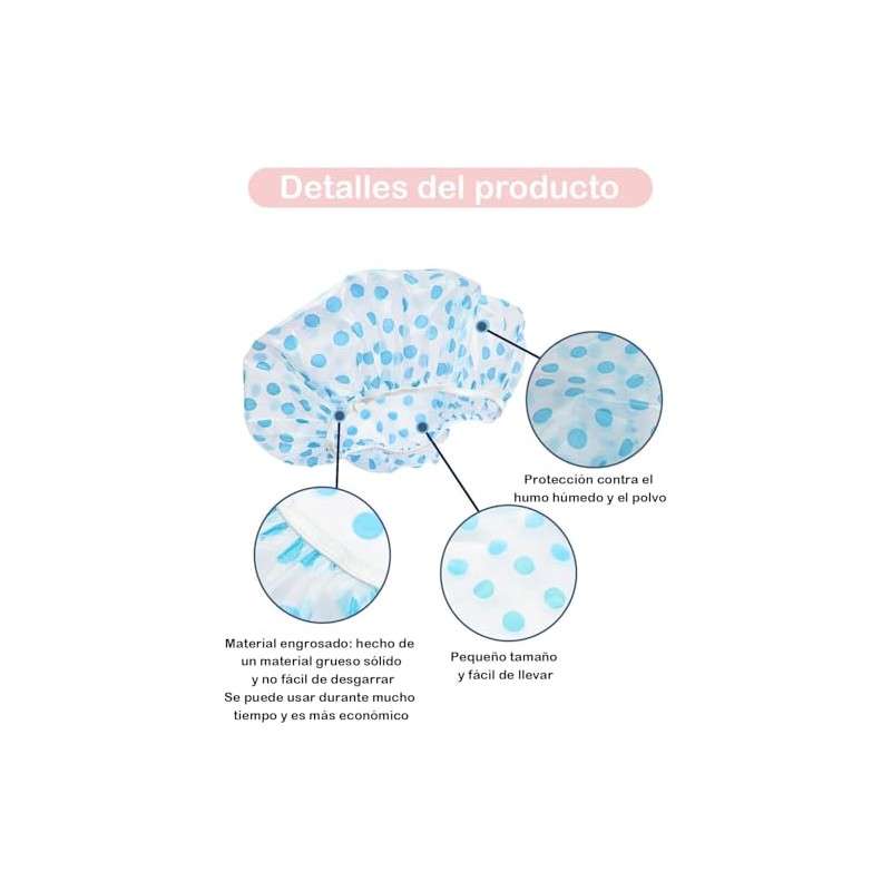 Gorras Baño Mujer Ducha Reutilizables Diseño Elegante Ajuste Cómodo Protección