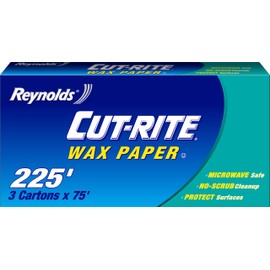 REYNOLDS KITCHENS Cut-RITE Wax Paper 12 inches x 75 feet (Pack of 3), White