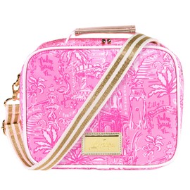 Lilly Pulitzer Insulated Lunch Box for Women, Cute Lunch Cooler Bag with Adjustable/Removable Shoulder Strap (Palm Beach Playground)