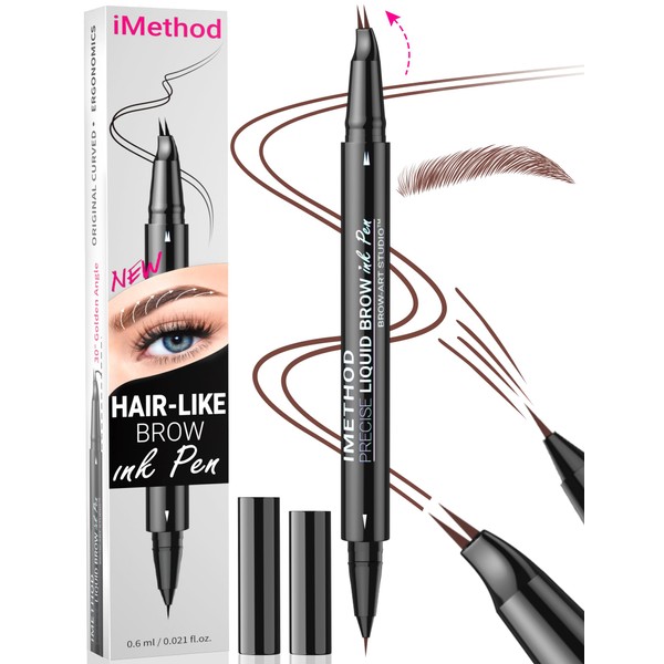 iMethod Curved Microblading Eyebrow Pencil - Eyebrow Pencil 2-in-1 Dual-Ended