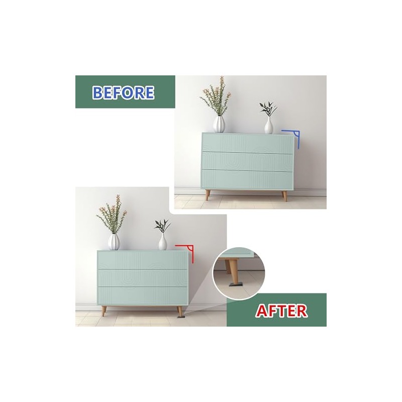 Cuñas para muebles, cuñas flexibles de plástico para nivelar muebles,