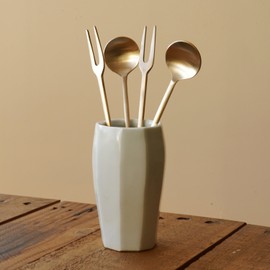 Notdam [Department Store Gift Packaging] Bangjja Yugi Cherry Teaspoon Tea Fork 4P / 놋담 [백화점 선물포장] 방짜유기 체리 티스푼 티포크 4P