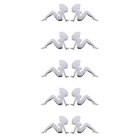 5X Nice Lady Car Vehicle Decoration Sticker Emblem Logo Badge