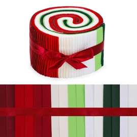 40Pcs Roll Up Cotton Quilting Strips, Jelly Roll Fabric Bundle, Patchwork Craft Bundle for Quilting and Crafts