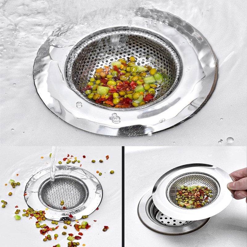 Tomario 2 Pack Stainless Steel Kitchen Sink Strainer, Standard Sink