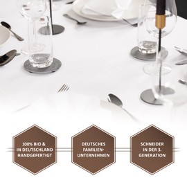 Chambry Tablecloth 100% Organic Cotton White 130 cm x 240 cm Choice of Size and Colour Robust Table Linen ÖkoTex Certified Made in Germany